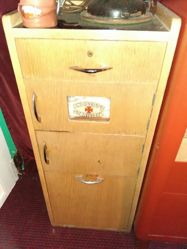 Antique dentist antiseptic sterilizer cabinet