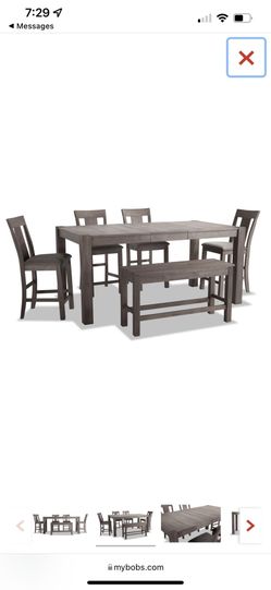 499
$550
Bob’s Furniture Summit 42 x 78 5 Piece Counter Dining Set