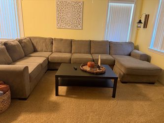 Sectional with ottoman