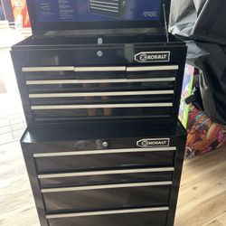 Black Kobalt Tool Chest With Top And Bottom. Great Shape. 