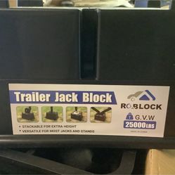 (4pc)Roblock Trailer Jack Block G.V.W 25,000lbs Camper Stabilizer Blocks