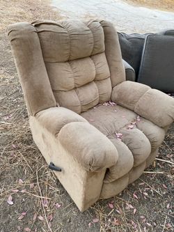 Recliner Beige Couch Used