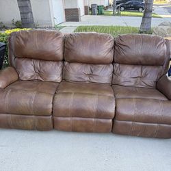 Leather Reclining Couch