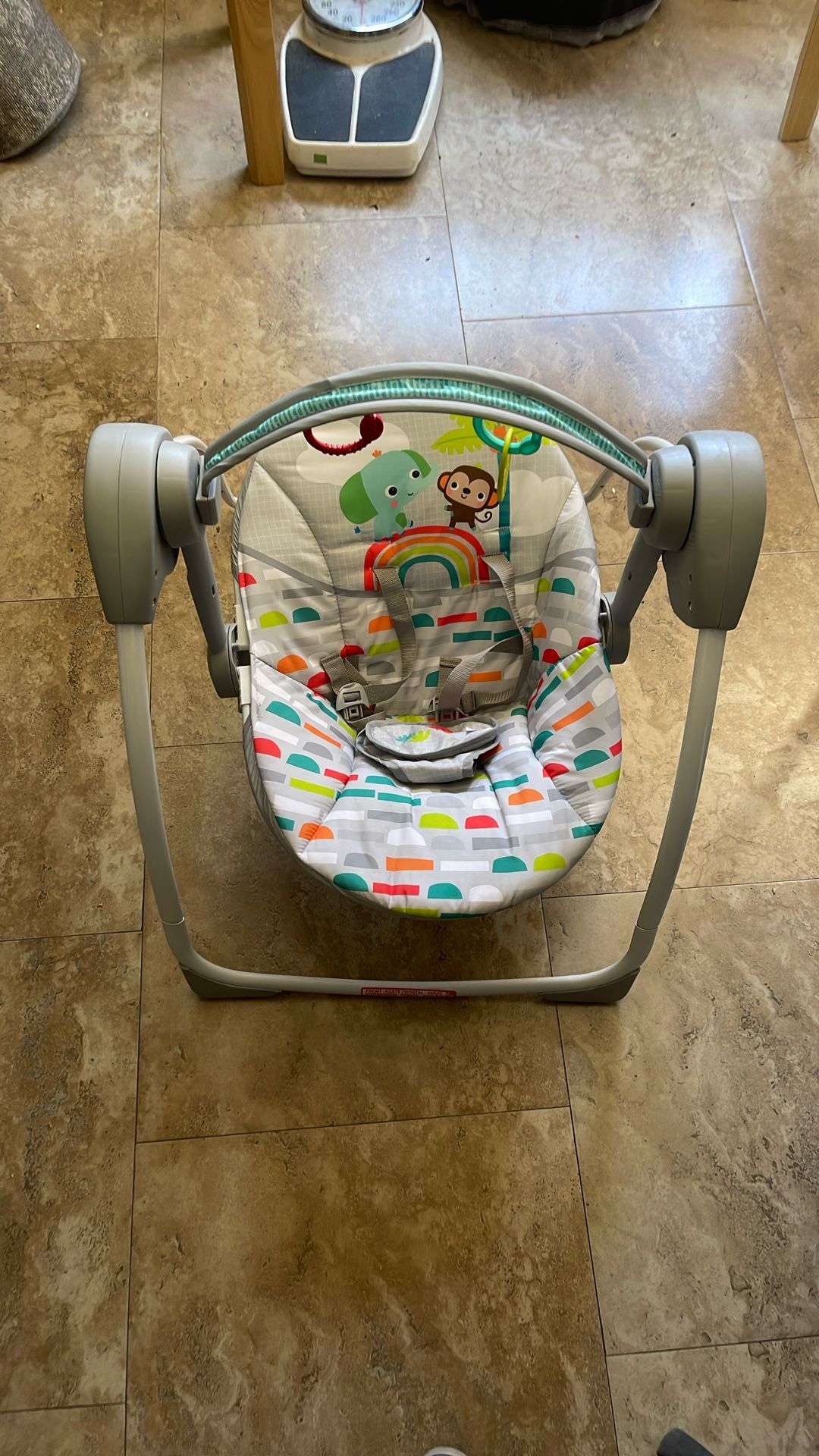 Bright Starts Playful Paradise Portable Compact Baby Swing