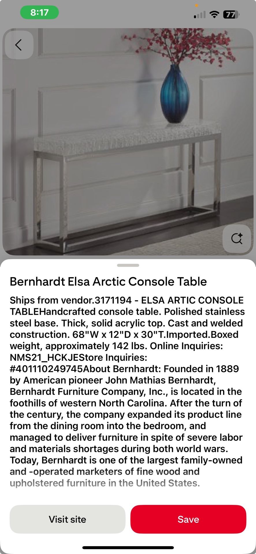 console table