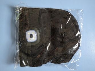 Black Beanie with Rechargeable LED Light