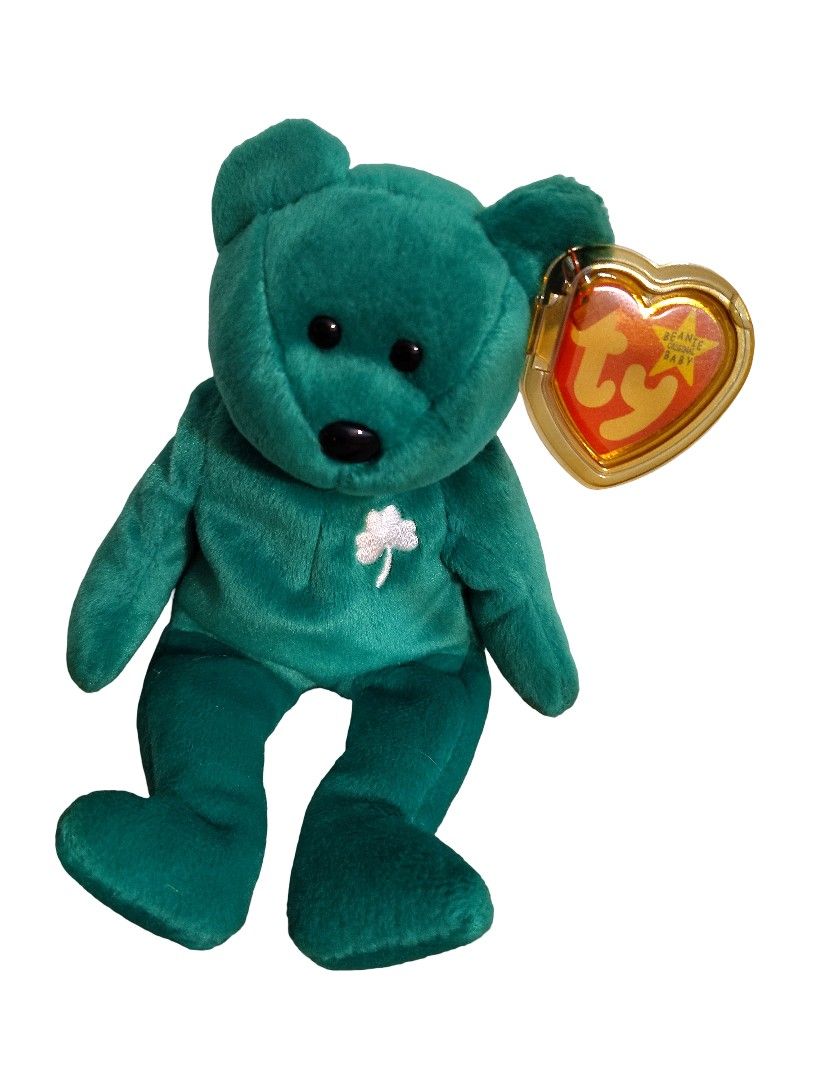 TY Beanie Baby Erin 1997 Original Shamrock St. Patrick's Day