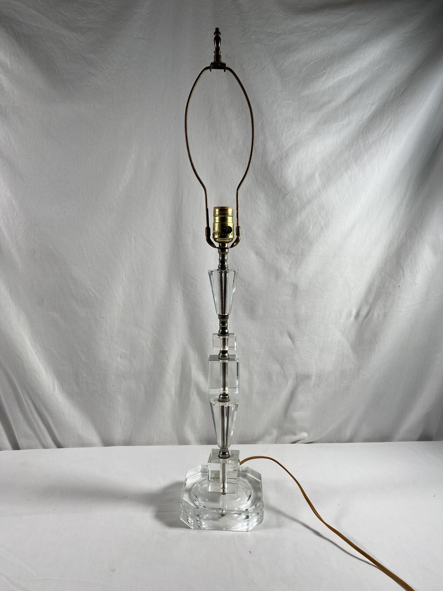 Vintage Acrylic Stacking 30” Tall Table Lamp #780523