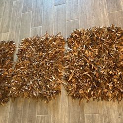 3 Leather Rugs 