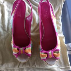 COACH  SLING BACK  WEDGES