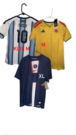 3 NEW jerseys kids and adult Messi Columbia and PSG