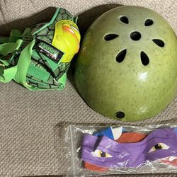 NEW -TMNT Helmet Knee & Elbow Pads Masks - Teenage Mutant Ninja Turtles