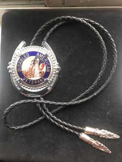 Disabled American veterans bolo tie