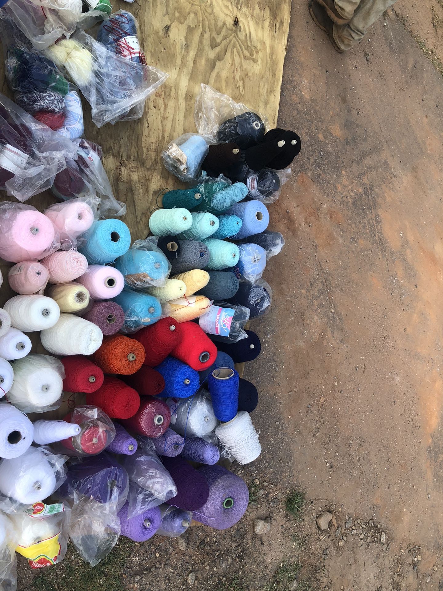 Rolls Of Sewing Thread And Yarn