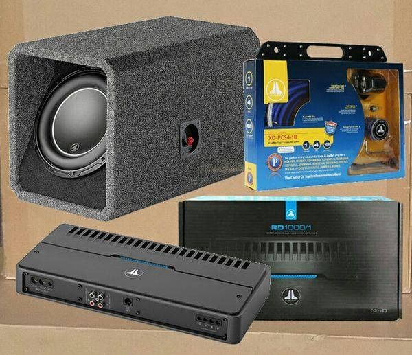 W6 Series 12" Dual Voice Coil Bass Speaker Monoblock Subwoofer Amplifier Amp Wiring Kit 1200 Watt Package 🚨 Payment Options Available 🚨