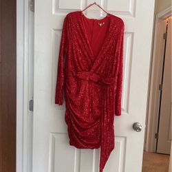 Red Sequin Dress