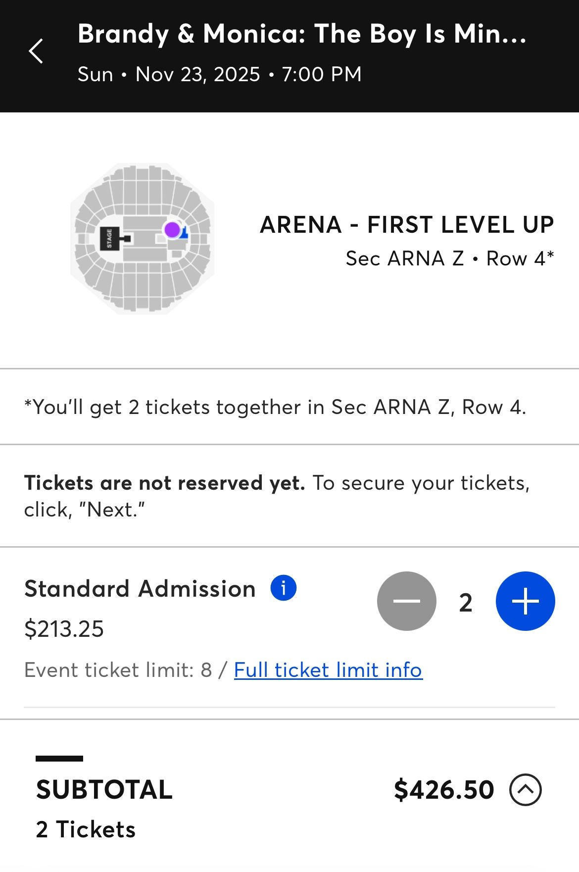 Brandy And Monica Tour $250 Or Best Offer VIP TICKETS