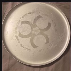 Vintage British Columbia Canada Confederation Centennial 13" Platter 100 Years
