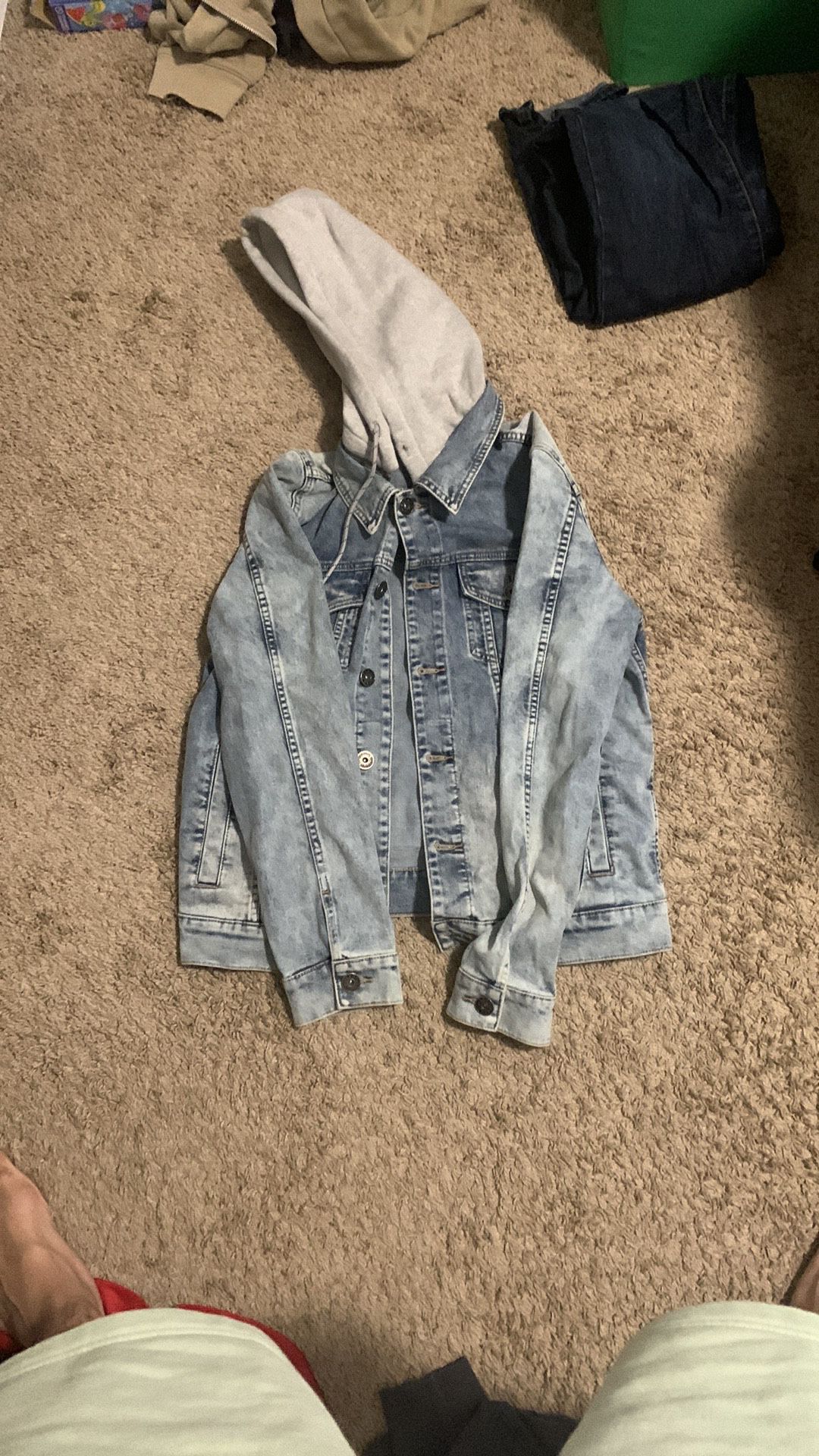 Jean Jacket Light Wash with Detachable Hood GUESS
