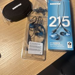 Shure 215 Wired Earphones openbox new