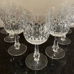 #7 GORHAM CRYSTAL CHANTILLY  7" Water Goblet / Wine Glasses