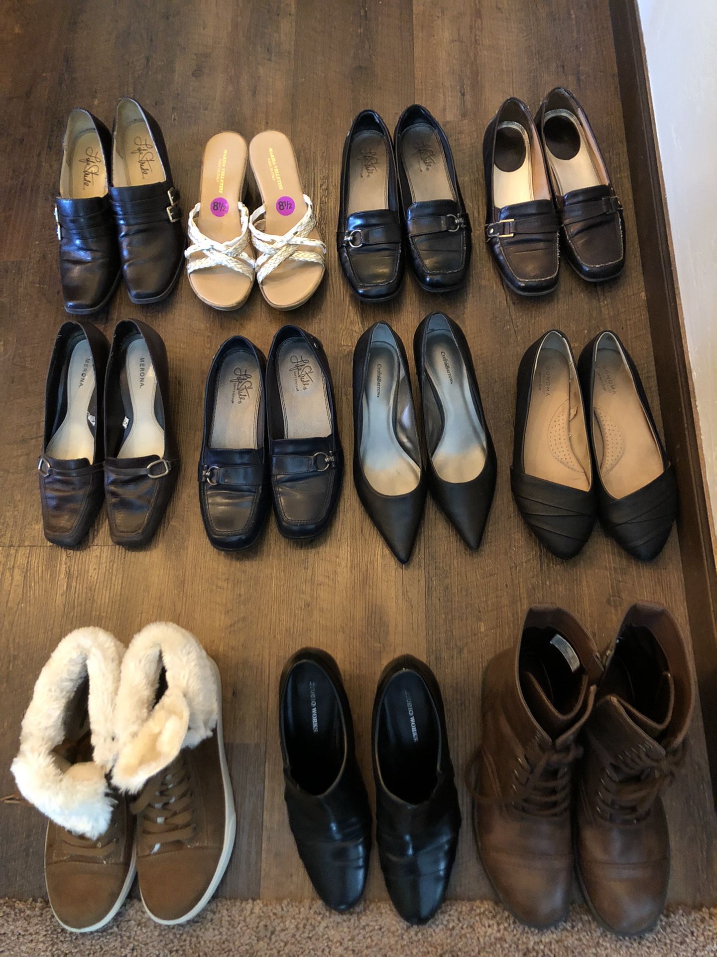 Women’s Shoes, Boots, Sandals, Dress Shoes, Size 8-81/2