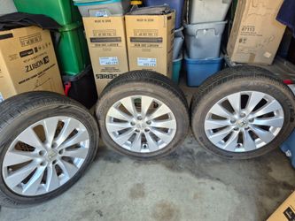 Rims and tires.