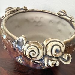 Handmade Pottery Planter by Jeffrey Stewart of Human Hands Pottery