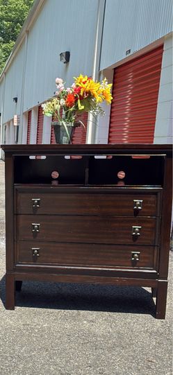 Modern solid wood dresser (45”h x 44”w )
