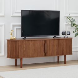 Mid-Century Modern Walnut TV Stand
