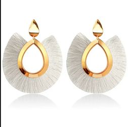 NEW BLINLA Fashion Bohemian Big Tassel Dangle Drop Earrings for Women Statement Wedding Red Fringe Female Earrings Za 2020 Jewelry