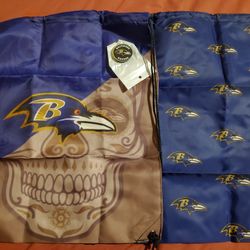 New 2 Baltimore Ravens Drawstring Bag And Pop Socket