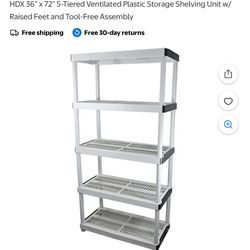 Plastic storage shelf