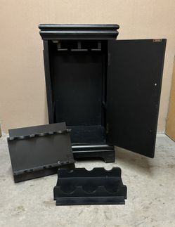 Black Wood Wine Cabinet $30 OBO