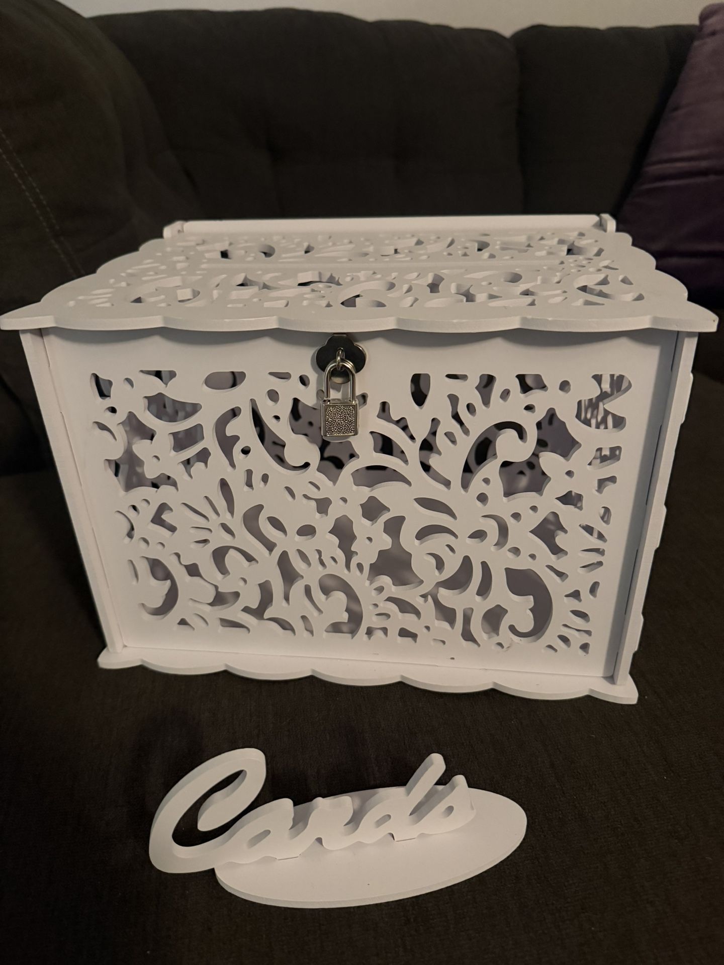 Wedding/Party Card Box with Sign and Lock