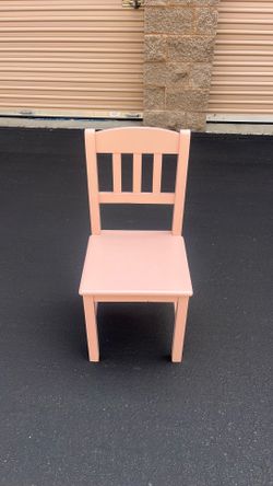 Pink Wooden Kids Chair