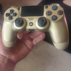 Gold One And Black One Sony PlayStation 4 PS4 Remote Controllers $25 Each 