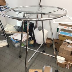 Clothes Rack Commercial Grade With Glass Top