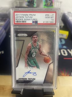 Jayson Tatum Rookie Signatures Auto PSA 10