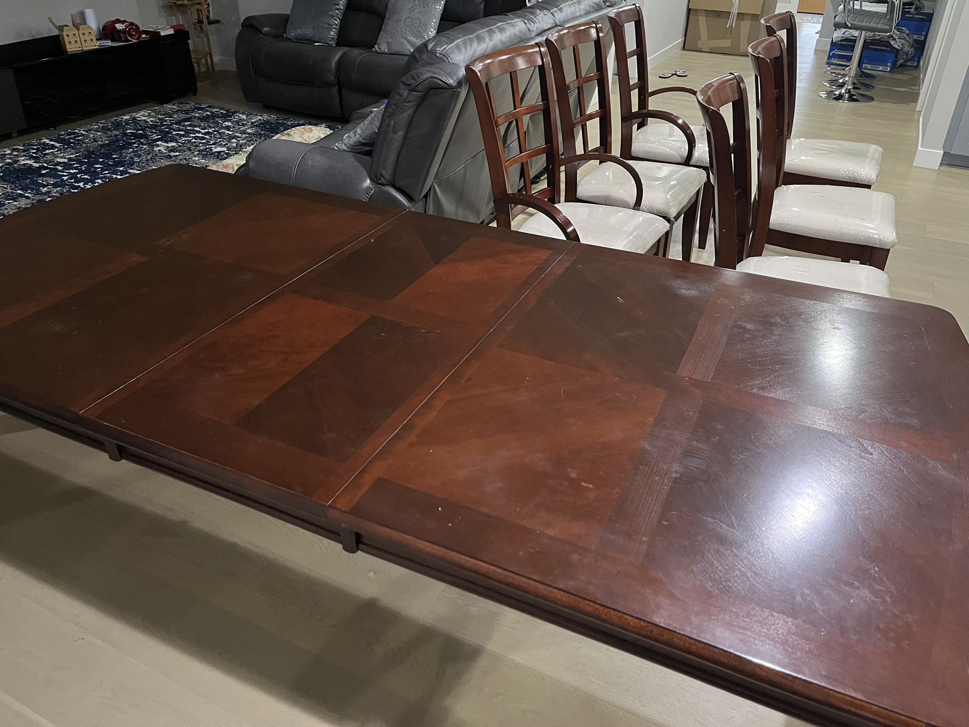 Wooden Dining Table With Chairs  