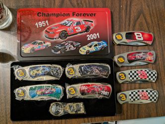 Lot of Eight Dale Earnhardt Collectible Pocket Knives Vintage Nascar
