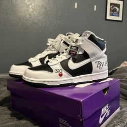 Supreme x Nike Dunk High “By Any Means” Panda 9.5