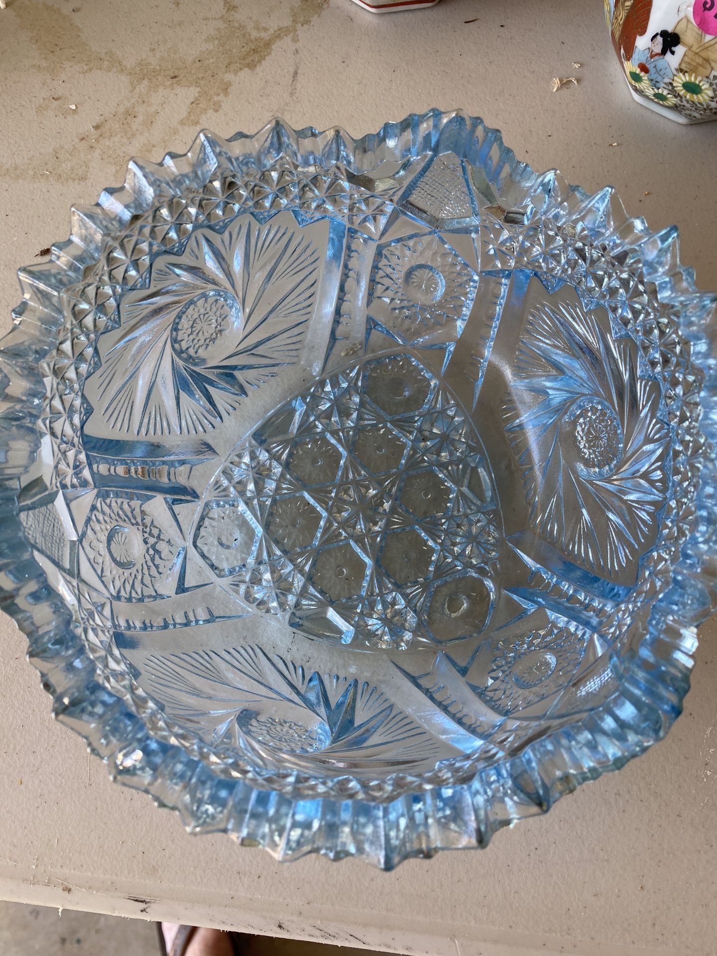 Vintage Cut Glass Dish
