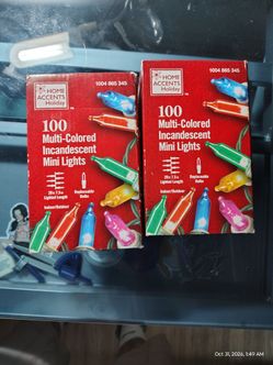 100 multi-colored incandescent mini lights