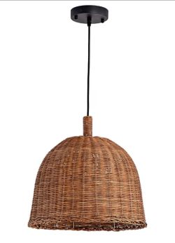 Dark Curry Rattan Pendant Light