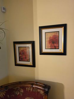 Framed Poppy Art Prints Set of 2