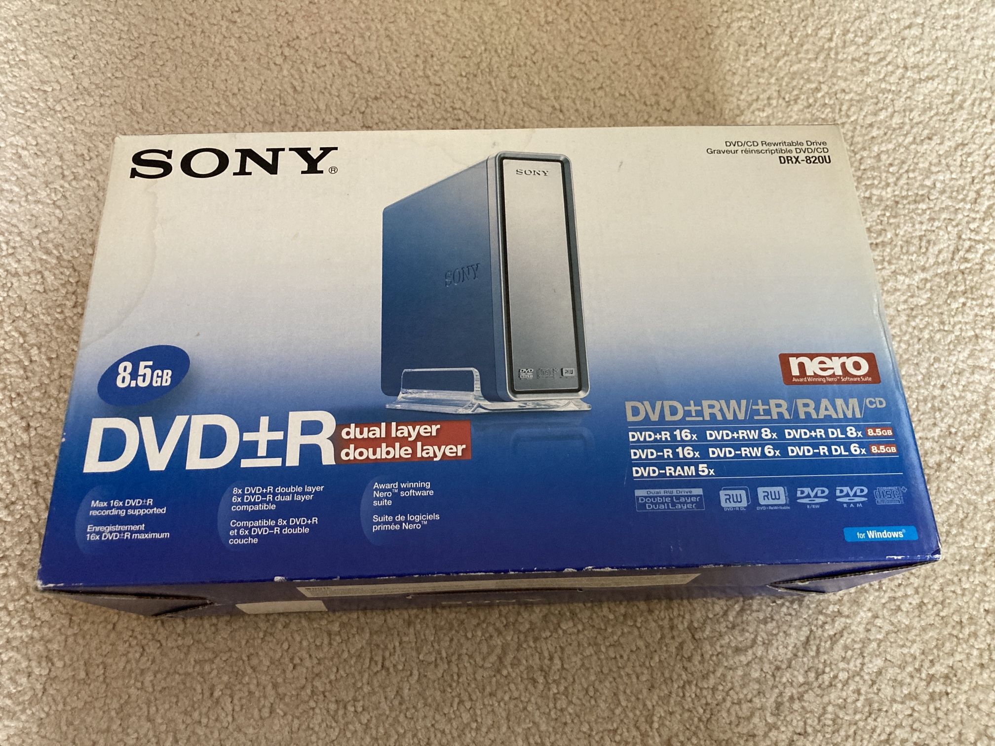 Sony DVD Rw Dual Disc Drive 8.5 GB