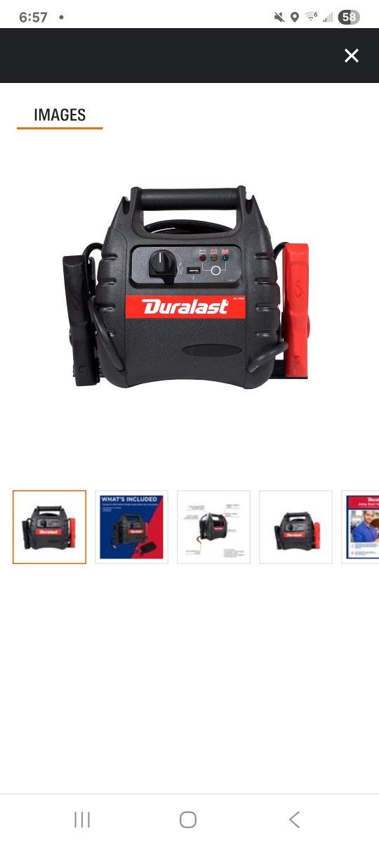Duralast Jump Starter/Tire Air Compressor