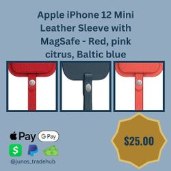 Apple iPhone 12 Mini Leather Sleeve with MagSafe