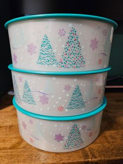 Christmas Tupperware containers
